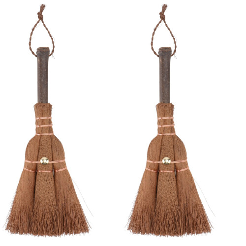 2Pièces Balais Mini Paume Marron Multifonction Nettoyage Maison 2