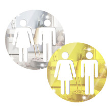 2Pièces Signes Toilettes Unisexes Pour Maison Coloré