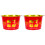 2Pièces Seaux Rouges Sacrifice En Acier Pour Usage 3