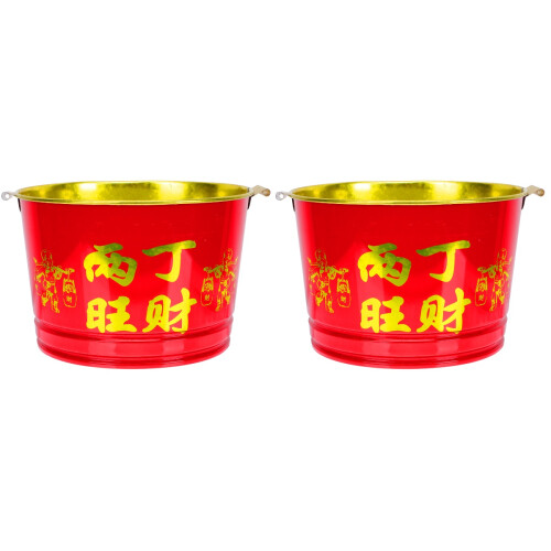 2Pièces Seaux Rouges Sacrifice En Acier Pour Usage 2