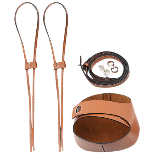 2Ensembles Kit Sac DIY Cuir Marron Accessoires Tissés