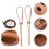 2Ensembles Kit Sac DIY Cuir Marron Accessoires Tissés 11