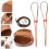 2Ensembles Kit Sac DIY Cuir Marron Accessoires Tissés 9