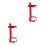 2Pièces Fixation Murale Rouge Pour Extincteur Polyvalent 6