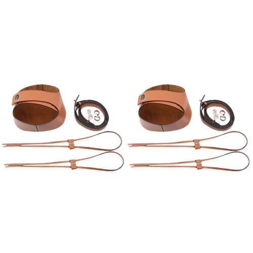 2Ensembles Kit Sac DIY Cuir Marron Accessoires Tissés 2