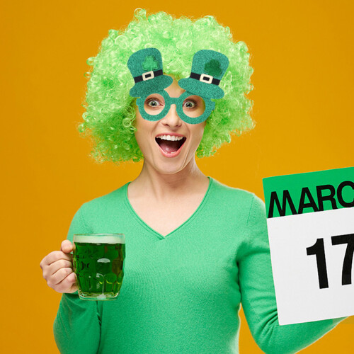 4Pièces Kit Vert Saint Patrick Bas Lunettes Pour Fête 2