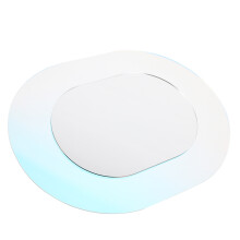 2Pcs Oval Acrylic Wall Mirrors Multi Use Bathroom Decor
