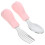 2Pièces Ustensiles Bébé Apprentissage Silicone Acier Rose 9