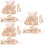 3Pcs Rabbit Bow Harness And Leash Set For Small Pets 6