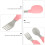 2Pièces Ustensiles Bébé Apprentissage Silicone Acier Rose 8