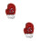 2Pcs Christmas Themed Red Embroidered Cloth Patch for DIY Sewing 7