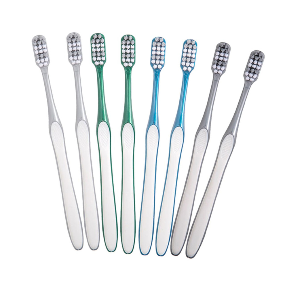 Travel Toothbrush Set with Hard Bristles for Adults, Deep Cleaning, Compact Size, Comfortable Grip