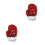 2Pcs Christmas Themed Red Embroidered Cloth Patch for DIY Sewing 5