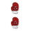 2Pcs Christmas Themed Red Embroidered Cloth Patch for DIY Sewing 6
