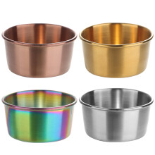 12Pcs Assorted Stainless Steel Sauce Bowls for Home and Restaurant Use