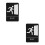 2Pièces Panneaux Sortie Tactile Noir Pour Commerces 7
