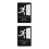 2Pièces Panneaux Sortie Tactile Noir Pour Commerces 4