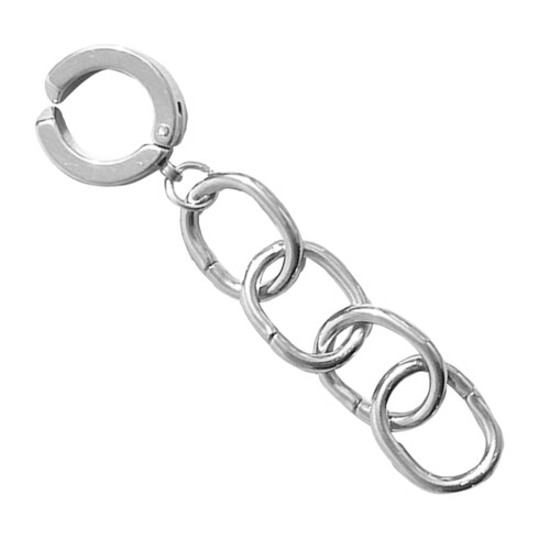 3pcs Earrings Ear Clip Chain Link Clip-On Man 2