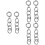3pcs Earrings Ear Clip Chain Link Clip-On Man 7