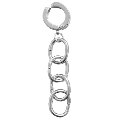 3pcs Earrings Ear Clip Chain Link Clip-On Man 1