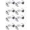 8Pcs Stainless Steel Chopsticks Stand Silver Flatware Rest 7