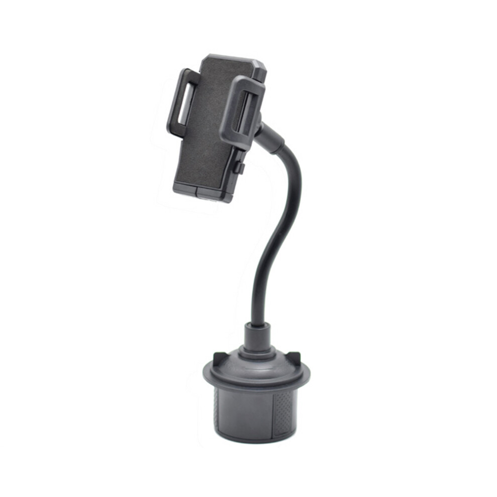 2Pcs Universal Car Cup Holder Phone Bracket 360 Rotatable Abs Black 3632119434819