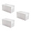 3Pcs Plastic Chopstick Container White Lightweight Kitchen Organizer 10
