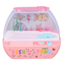 Kinder Aquarium Spielzeug Künstliches Fischglas Mini Simulation mit Licht & Musik