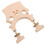 4Pcs Adjustable Maple Wood Cello Bridge Beige for 3/4 Size Durable Use 3