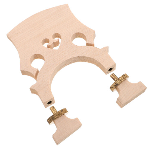 4Pcs Maple Wood Adjustable Cello Bridge Beige for Student 3/4 Cello 2