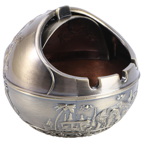 2Pcs Creative Elephant Shaped Ashtray Alloy Desktop Decoration 1