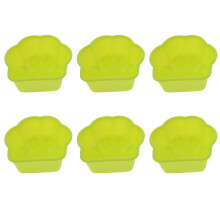 12Pcs Reusable Yellow Silicone Cake Molds Muffin Cups Baking Supply