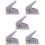 5Pcs Lavender Adjustable 1-Hole Puncher Plastic Metal Paper Craft Tool 10