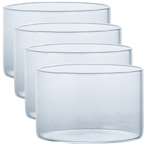 16Pcs Transparent Glass Dessert Cups 12Oz Oven Safe Ramekins Multi-Use