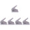 5Pcs Lavender Adjustable 1-Hole Puncher Plastic Metal Paper Craft Tool 7