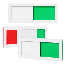 6Pcs White Acrylic Privacy Slider Bathroom Door Sign Vacant Occupied