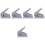 5Pcs Lavender Adjustable 1-Hole Puncher Plastic Metal Paper Craft Tool 6