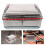 Silver Stainless Steel Motorcycle Trunk Box Secure Lock Storage 11