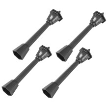 16Pcs Miniature Street Light Model Black for Kids Playing House Decor