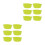 12Pcs Reusable Yellow Silicone Cake Molds Muffin Cups Baking Supply 8