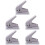 5Pcs Lavender Adjustable 1-Hole Puncher Plastic Metal Paper Craft Tool 8