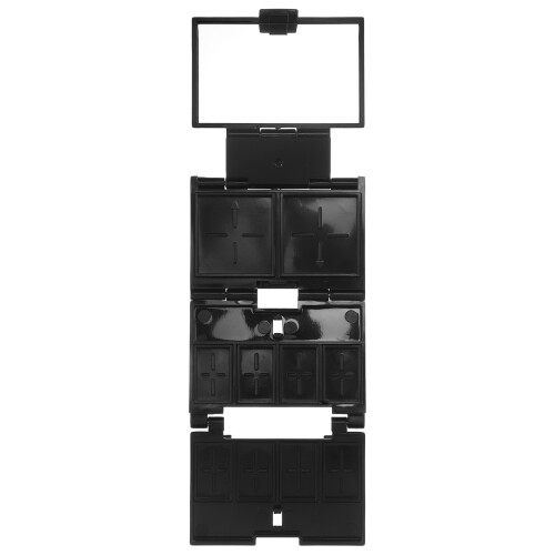 3Pcs Lightweight Black ABS Multi-Use Makeup Palette Foldable Design