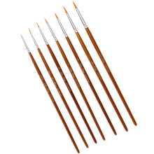 14Pcs Durable Brown Bamboo Nail Art Detail Brush Paint Pen Set