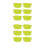 12Pcs Reusable Yellow Silicone Cake Molds Muffin Cups Baking Supply 7