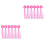 12Pcs Rosy Bike Streamers Handlebar Tassels Durable Plastic Polyester 5
