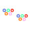 144Pcs Round Clothes Size Buckles Assorted Color Dividers 2