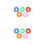 144Pcs Round Clothes Size Buckles Assorted Color Dividers 6