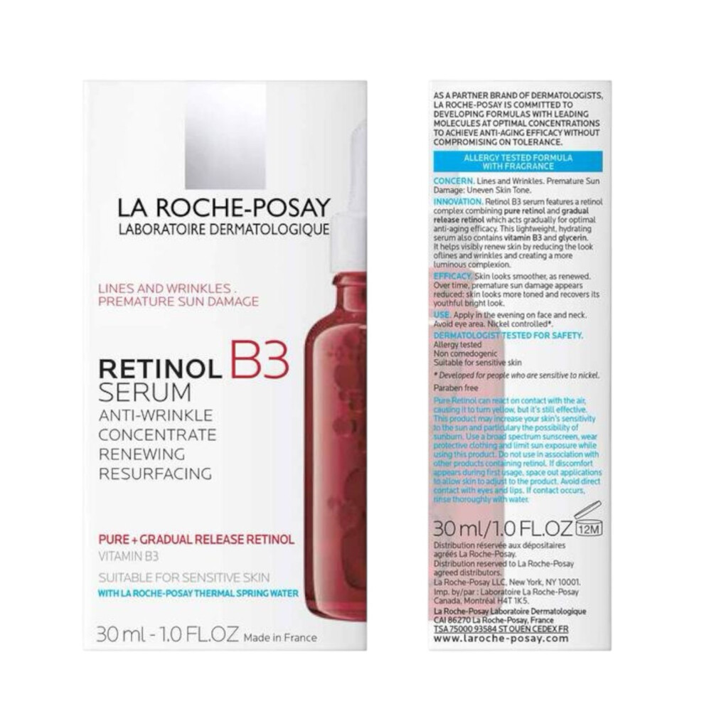 Photos - Other Cosmetics La Roche Posay La Roche-Posay Retinol B3 Serum 30ml Anti-Aging & Skin Renewal 