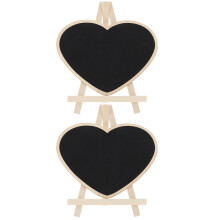 3 Pack Mini Chalk Boards Chalkboard Signs Heart Chalkboards Black