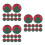 36Pcs Felt Christmas Tree Coasters Heat Insulation Round Cup Mats 10